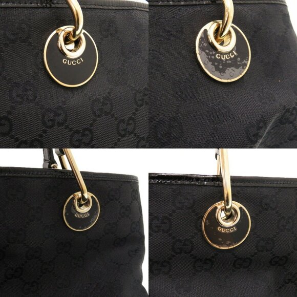 GUCCI Black Leather Tote Bag - Picture 10 of 11